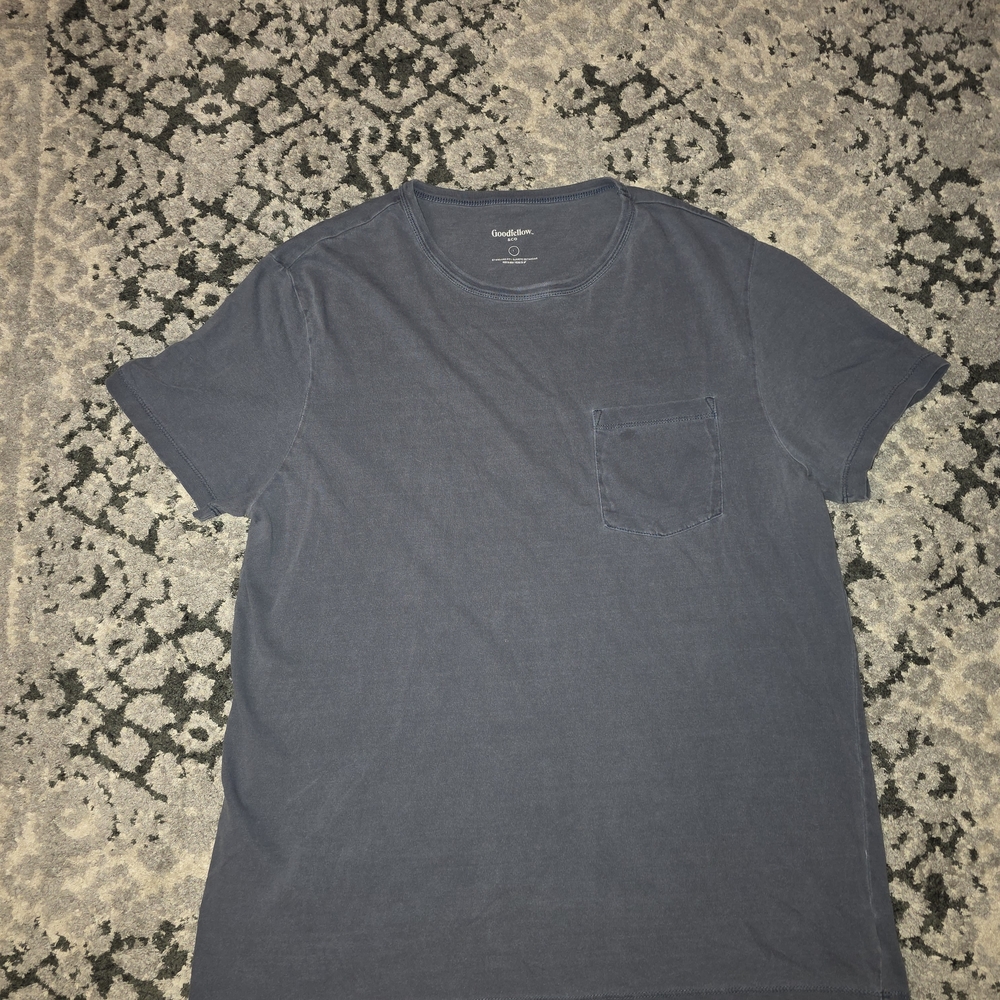 Men's Blue Crew Neck T-Shirt